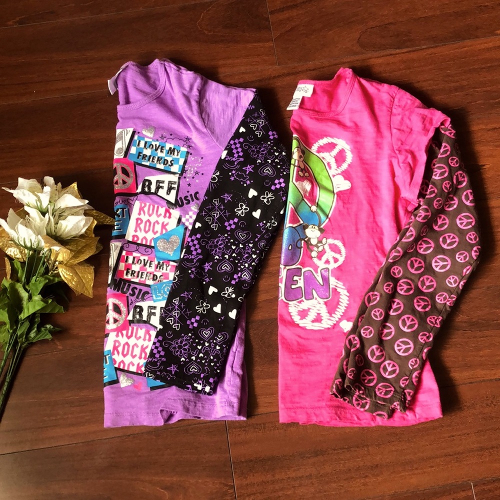 Preowned 2 Girl’s Shirts/L. A. KITTY